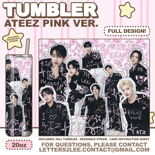 ! ATEEZ PINK TUMBLER